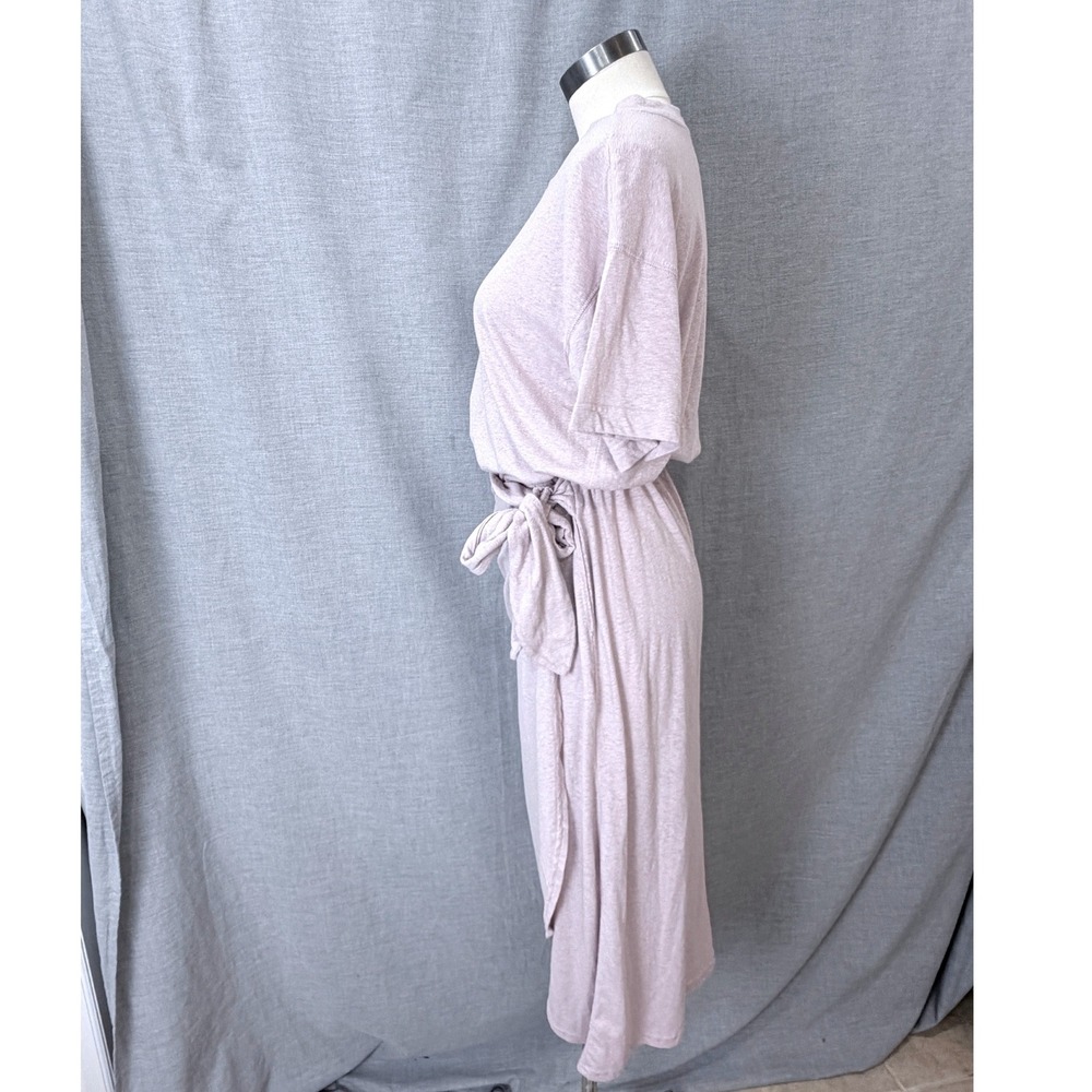 Free People Beach Leila Midi Dress Light Purple Short Sleeve Faux Wrap XS